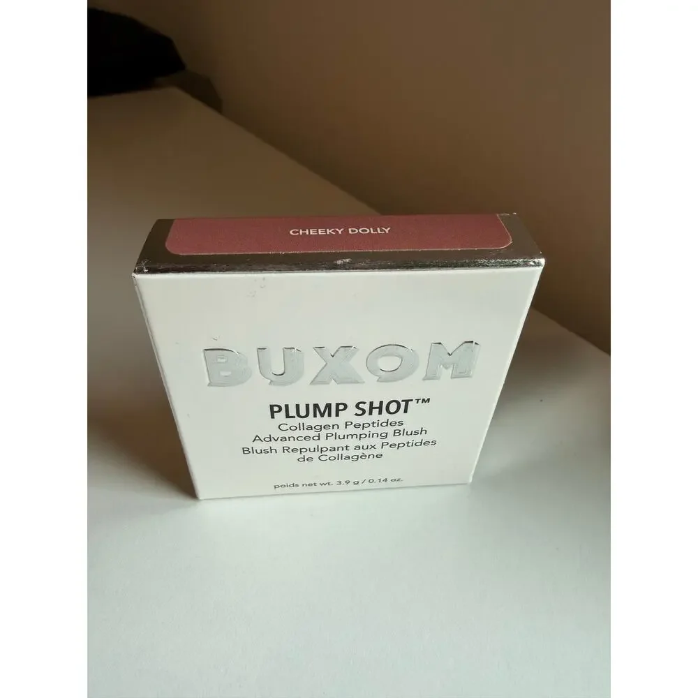 $28 New BUXOM Plump Shot Collagen Peptides Blush Cheeky Dolly New NIB 3.9g